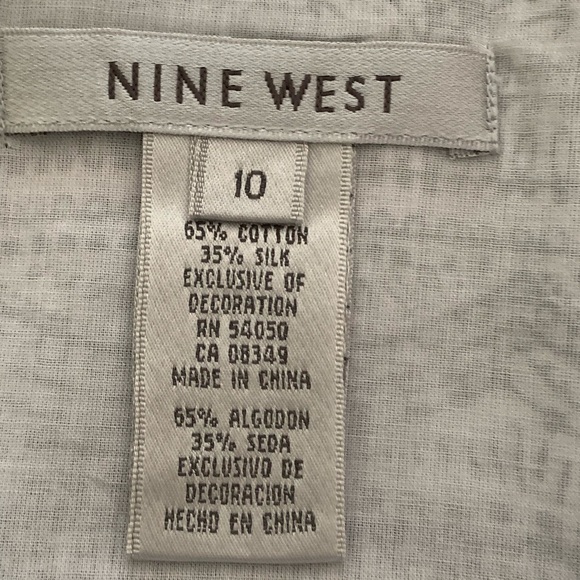 Nine West Geometric Zentangle Black White Cami Top - Picture 5 of 5